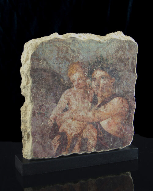 Fresco romano Ménade y Eros