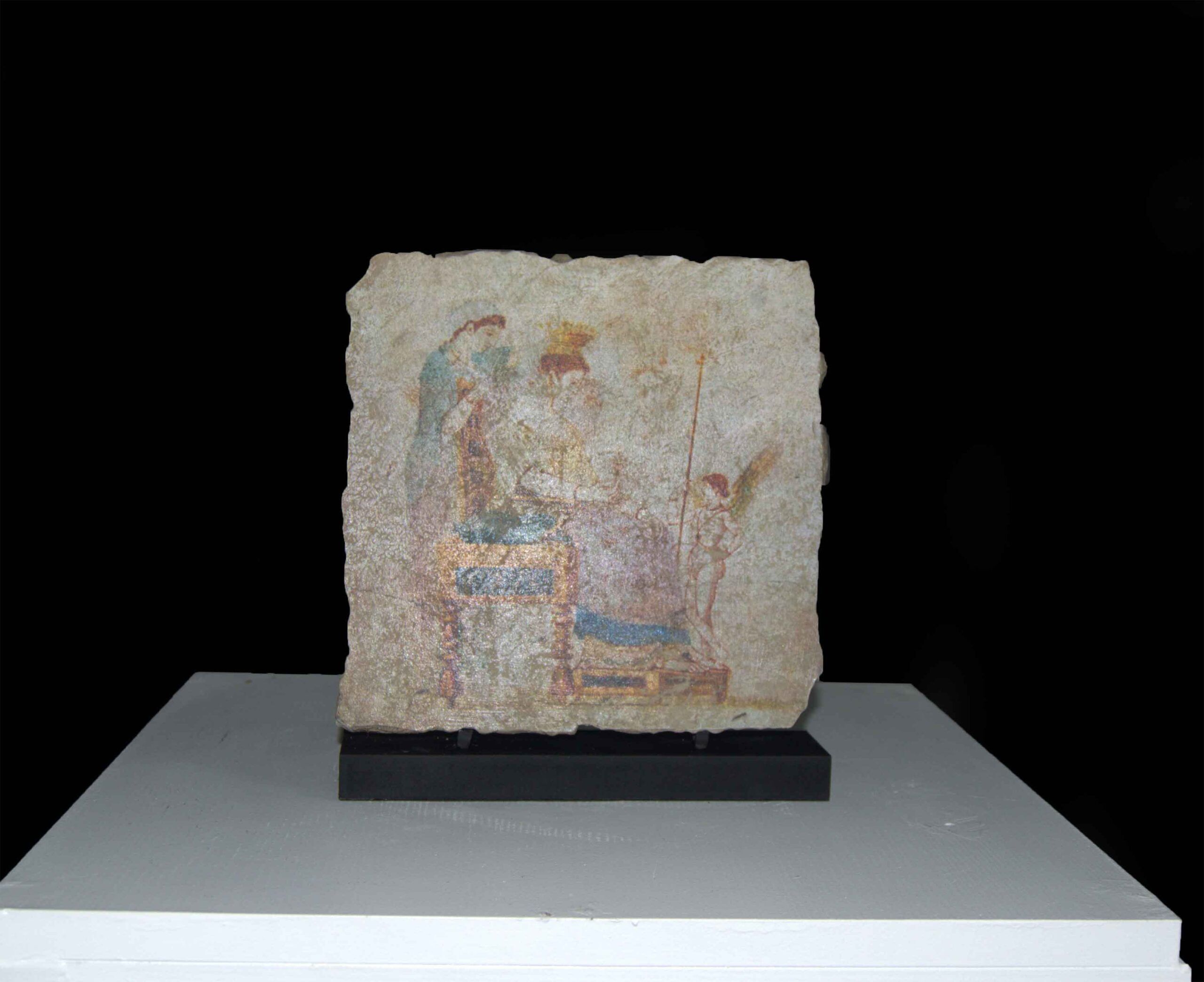 Fresco de una escena de Ornatrix romana con Afrodita, Eros y una de las Gracias - Imagen 3