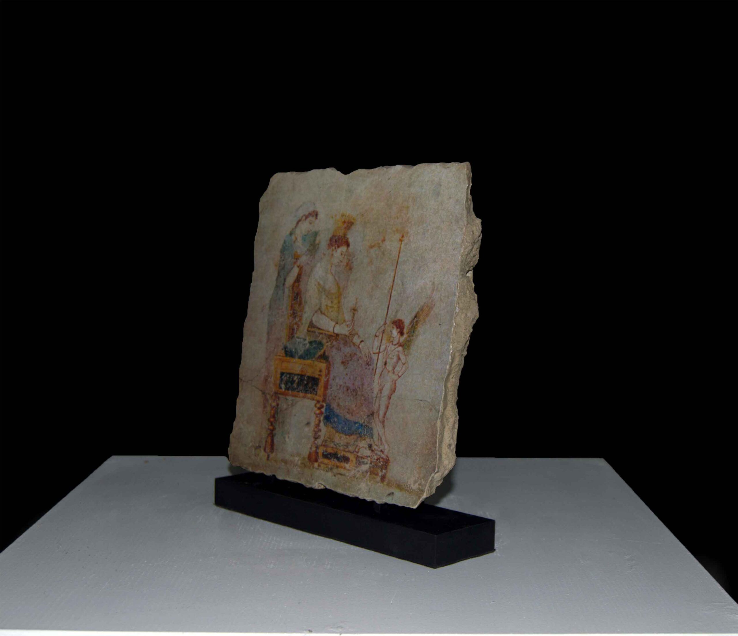 Fresco de una escena de Ornatrix romana con Afrodita, Eros y una de las Gracias - Imagen 5