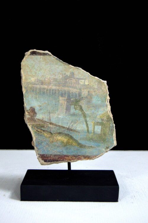 FRESCO ROMANO CON PAISAJE DEL NILO
