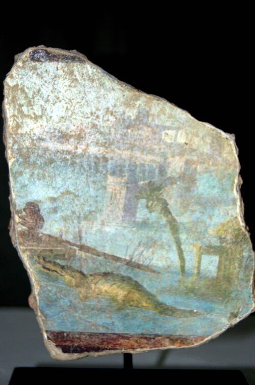 FRESCO ROMANO CON PAISAJE DEL NILO