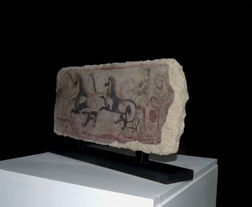 FRESCO CUADRIGA CABALLOS PAESTUM