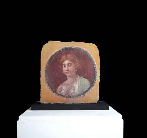 FRESCO RETRATO MUJER CON PERLAS DE POMPEYA