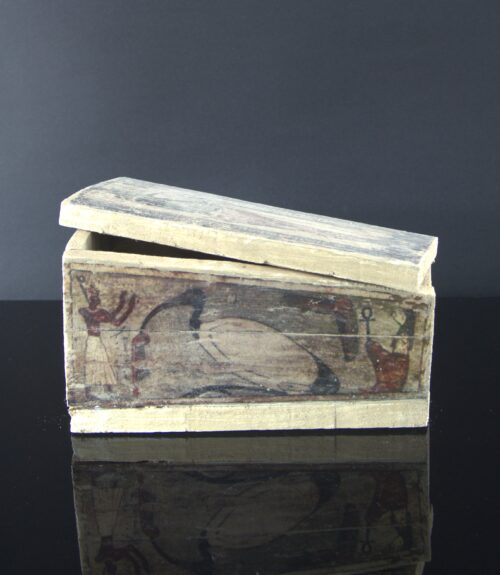 Exclusiva Caja Decorativa Egipcia de Madera - Diseño Ibis Sagrado