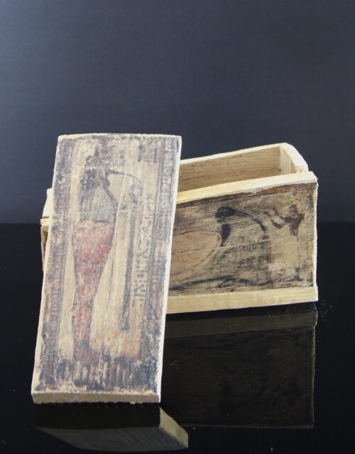 Exclusiva Caja Decorativa Egipcia de Madera - Diseño Ibis Sagrado