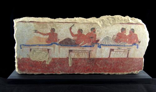 Fresco romano del Banquete de Paestum