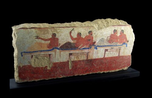 Fresco romano del Banquete de Paestum